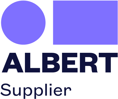 Albert Supplier Logo - Film & TV Industry Sustainable supplier approved by Albert - Albert supports the global Film and TV industry to reduce the environmental impacts of production and to create content that supports a vision for a sustainable future