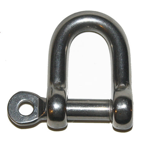 50x 6mm 1/4 Marine Bow Shackle DRing 316 Stainless Steel Boat