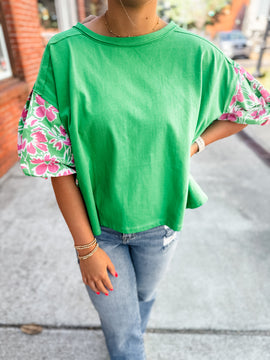 Spring Fever Floral Puff Sleeve Blouse