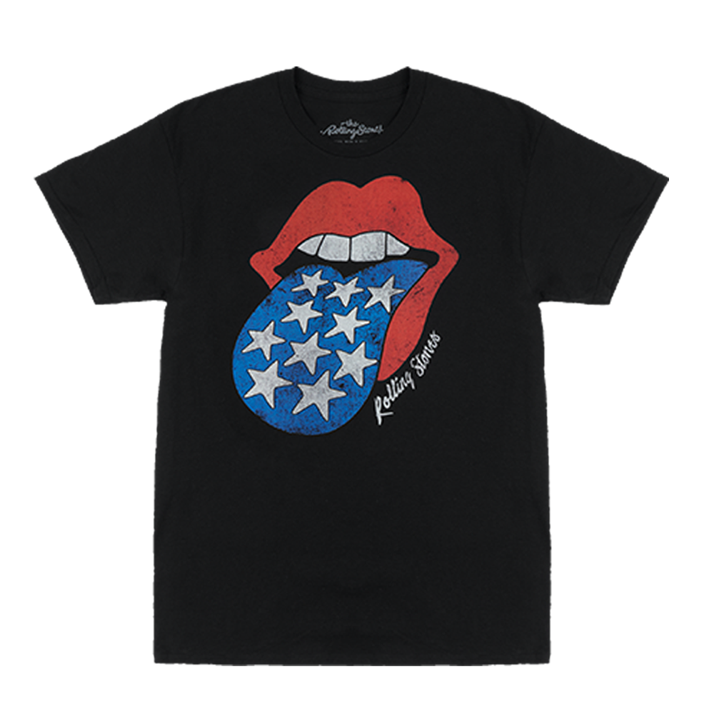 Americana Tongue Unisex Black T-Shirt