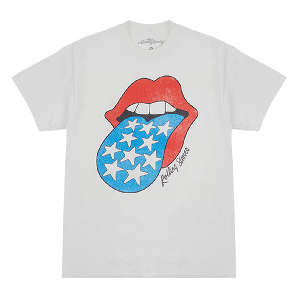 Americana Tongue Unisex White T-Shirt