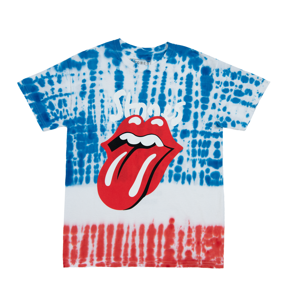 rolling stones red white and blue shirt