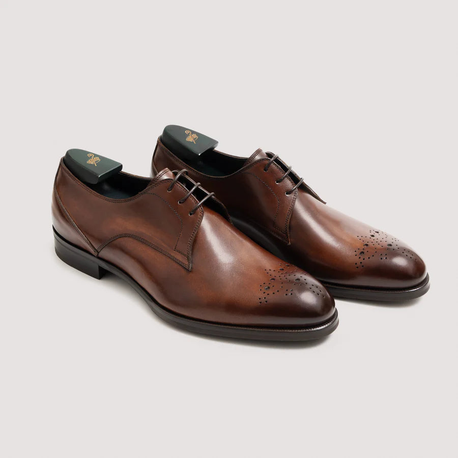 Image of Pastori Chlorus Oxford Laceup - Calf Whiskey