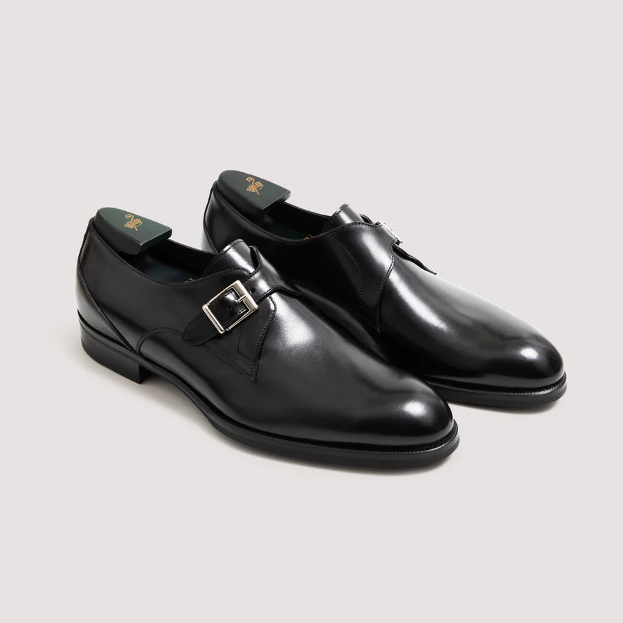 Image of Pastori Faustus Monk Strap - Calf Nero