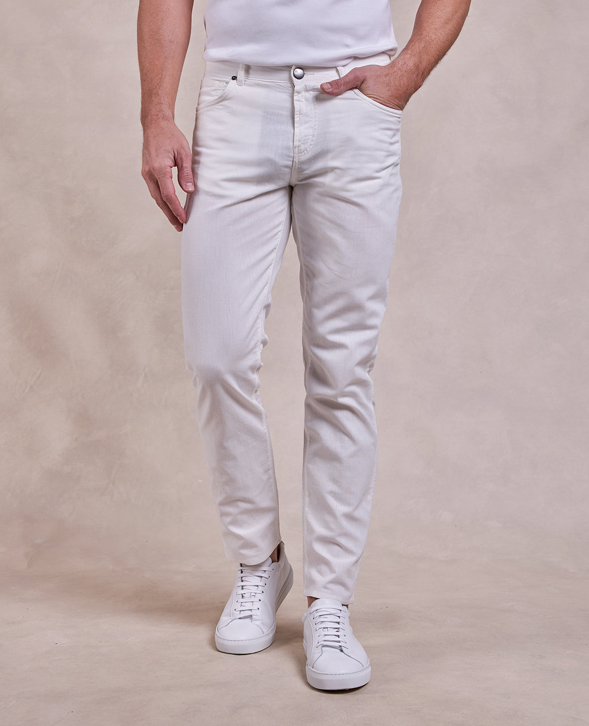 Image of R51 Pant - Cotton + Linen 5 Pocket - Bone