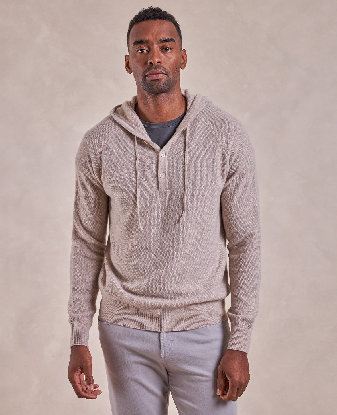 Image of The Kenneth - Cashmere Hoodie - Oatmeal