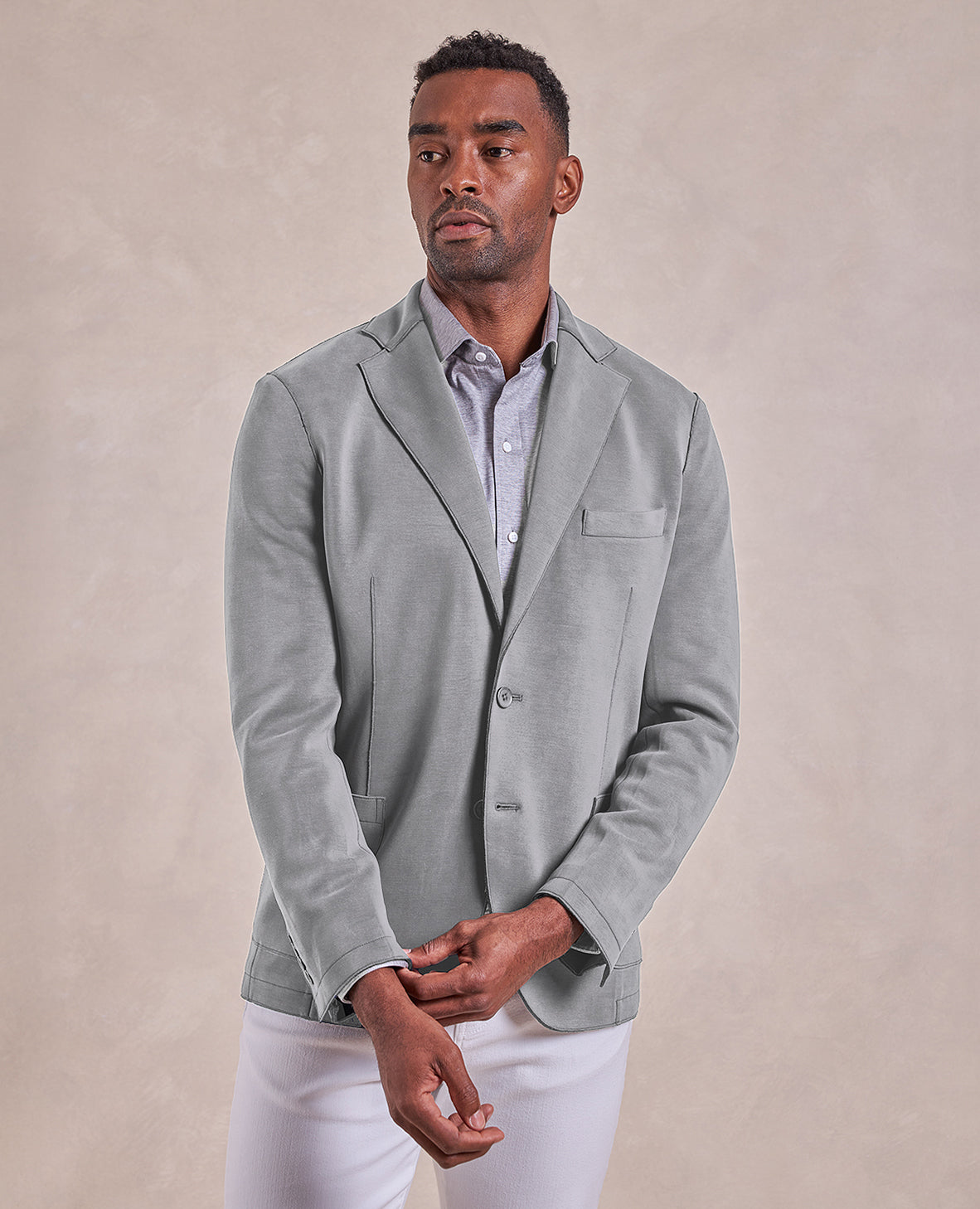 Image of The Luca - Double Knit Soft Jacket - Grey