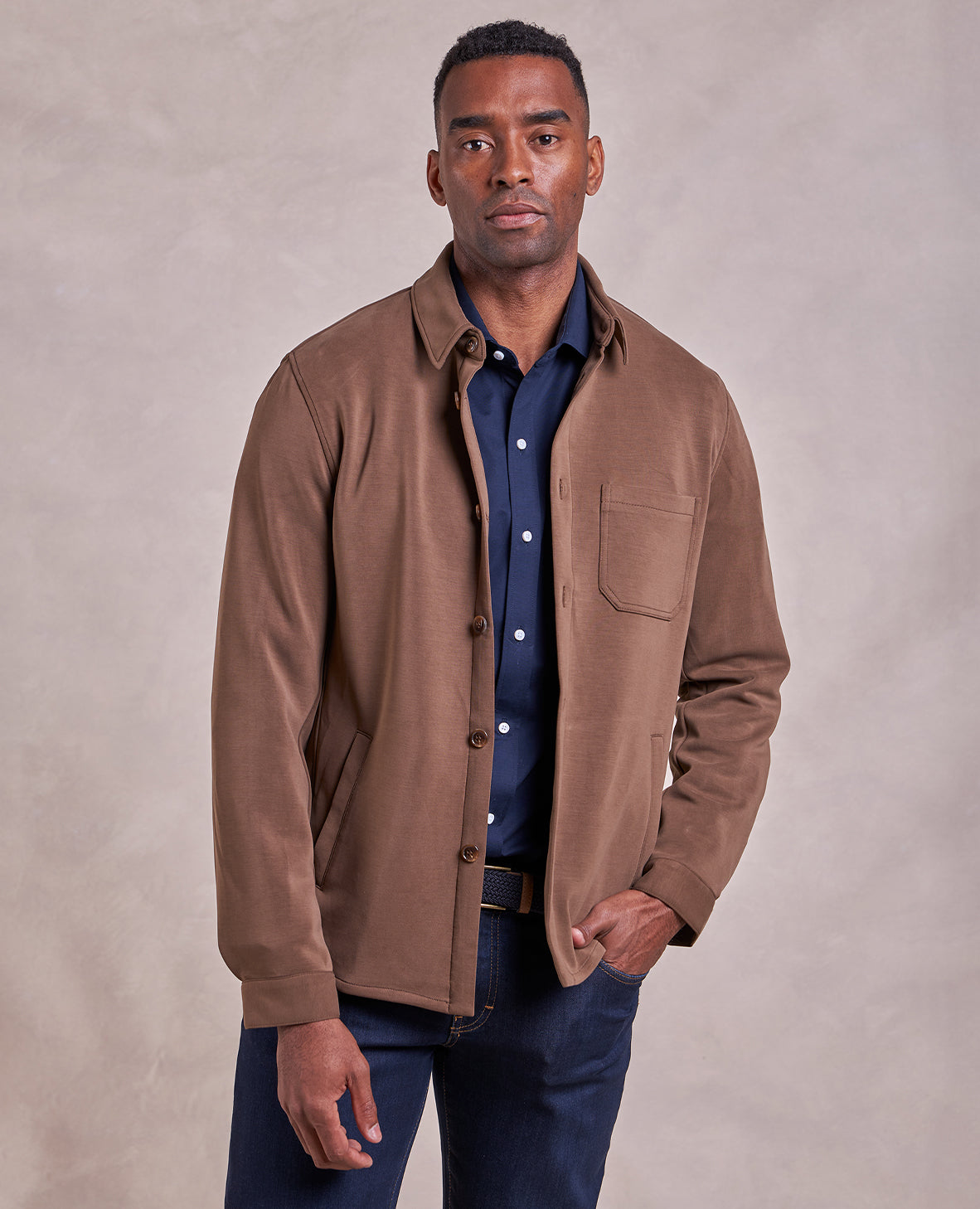 Image of The Noah - Double Knit Chore Coat - Espresso