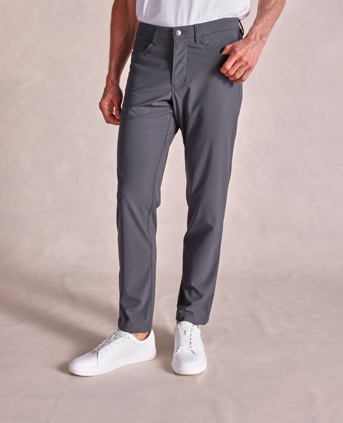 Image of The Voyager - Performance Knit 5-Pocket Pant - Charcoal