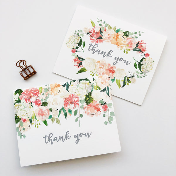 Floral Thanks Set – Brown Paper Crafts