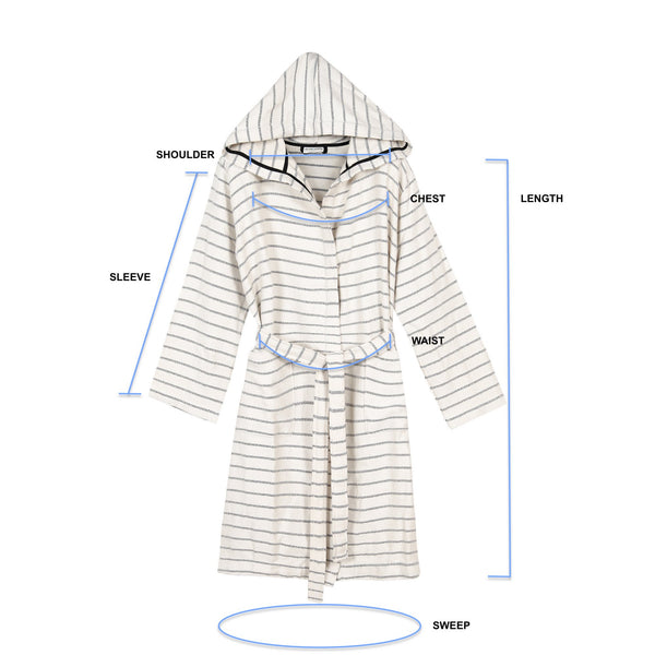 Cloud Soft Turkish Towel Robe Size Guide