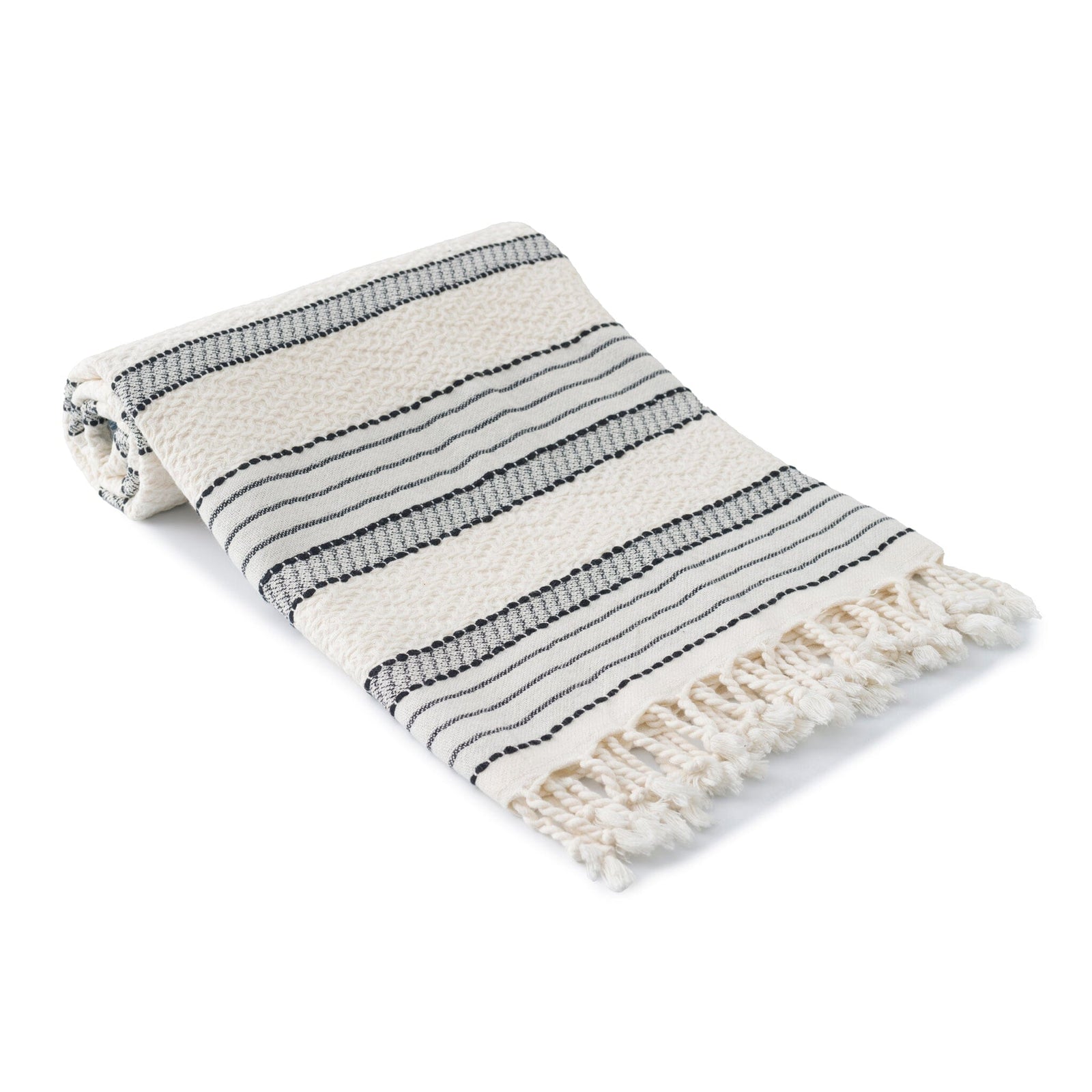 The Allora Turkish Hand / Kitchen Towel - Olive and Linen