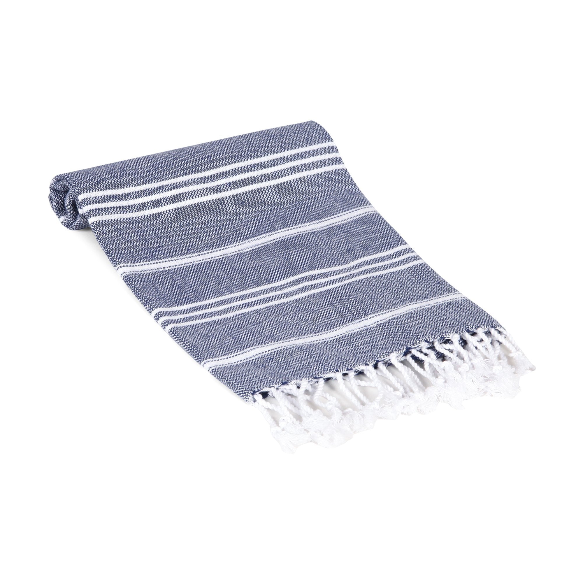 Bodrum Hand Peshtemal Turkish Towel - Olive and Linen