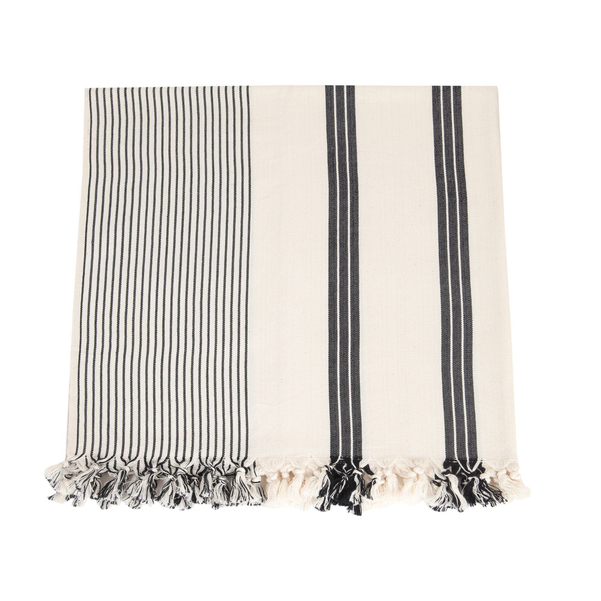 Olive and Linen Terra Hand or Kitchen Towel - Black