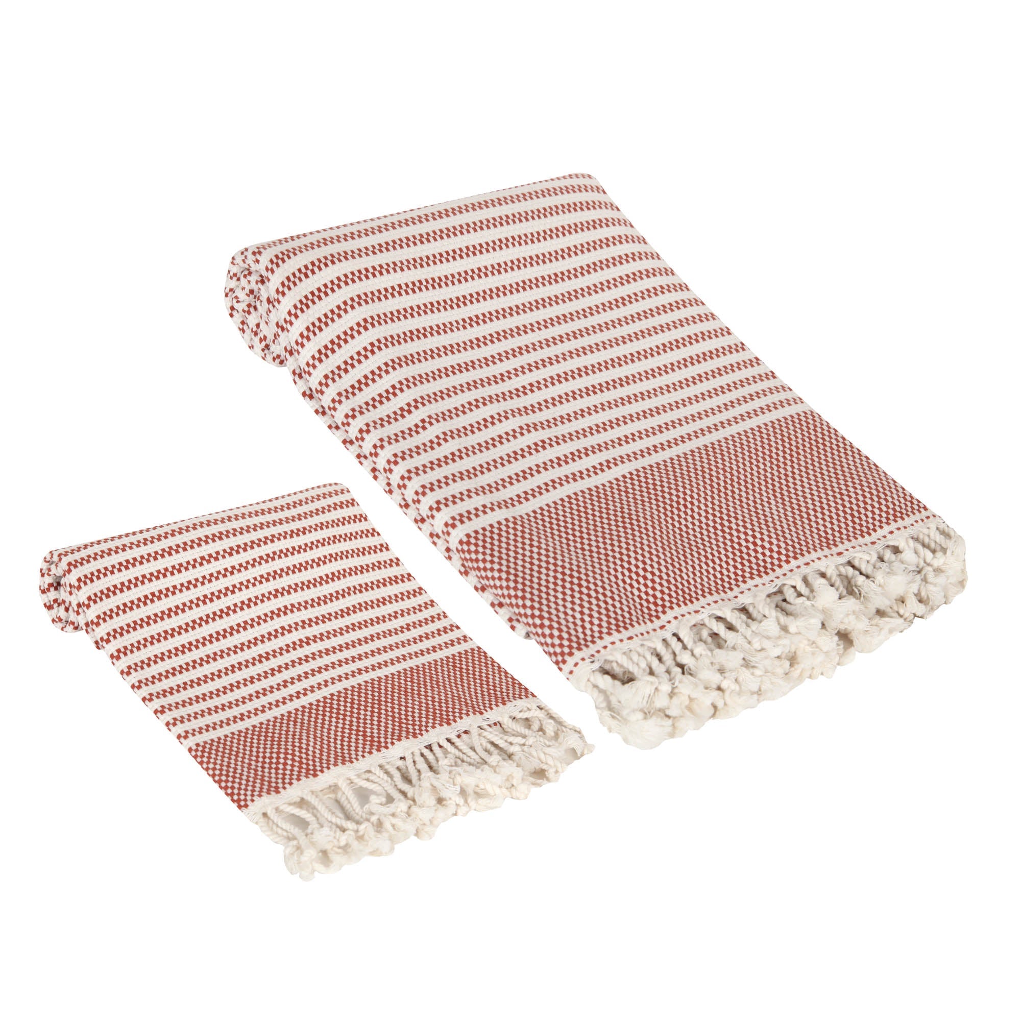 Zipper Turkish Towel Set - Olive and Linen