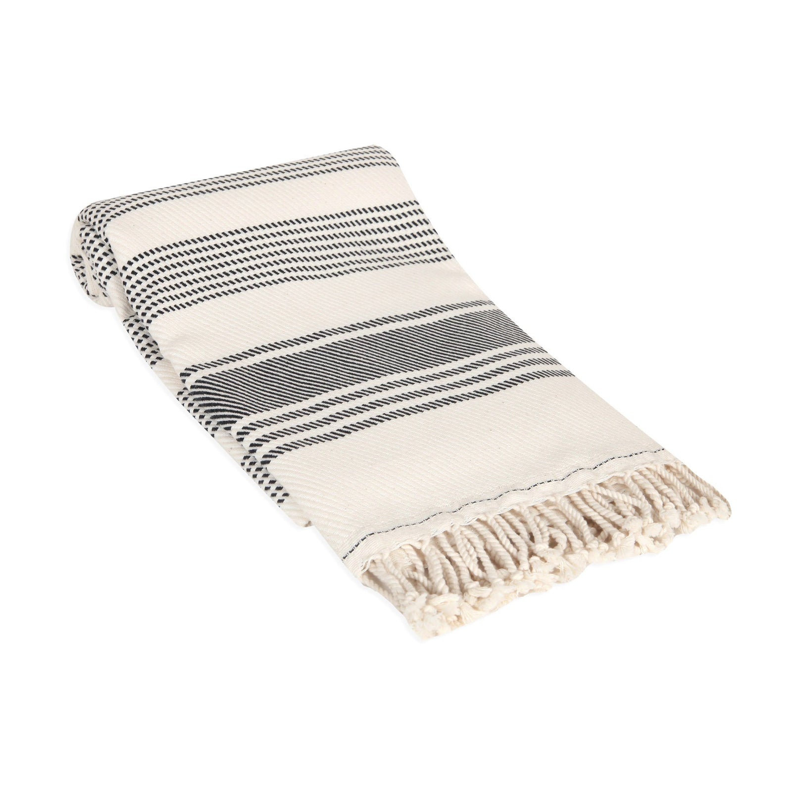 Lugano Linen Turkish Towel / Throw - Olive and Linen