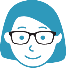 Circle shaped face with glasses
