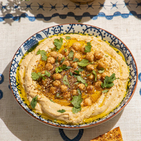 Best ever hummus with rumi za'atar and cumin