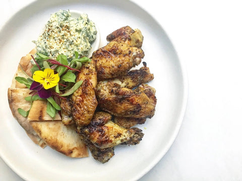 Afghan Curry Spiced Grilled Chicken Wings