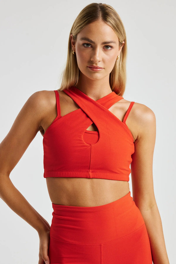 Ozone Activewear RED SPORTS BRA - SMOOTH & PUFFY (WT2011) 