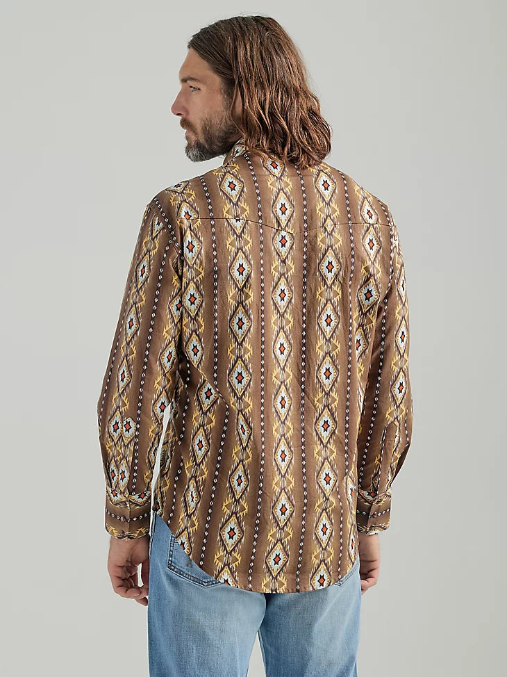 WRANGLER MEN'S CHECOTAH MOLASSES LONG SLEEVE SNAP SHIRT – Corral Western  Wear