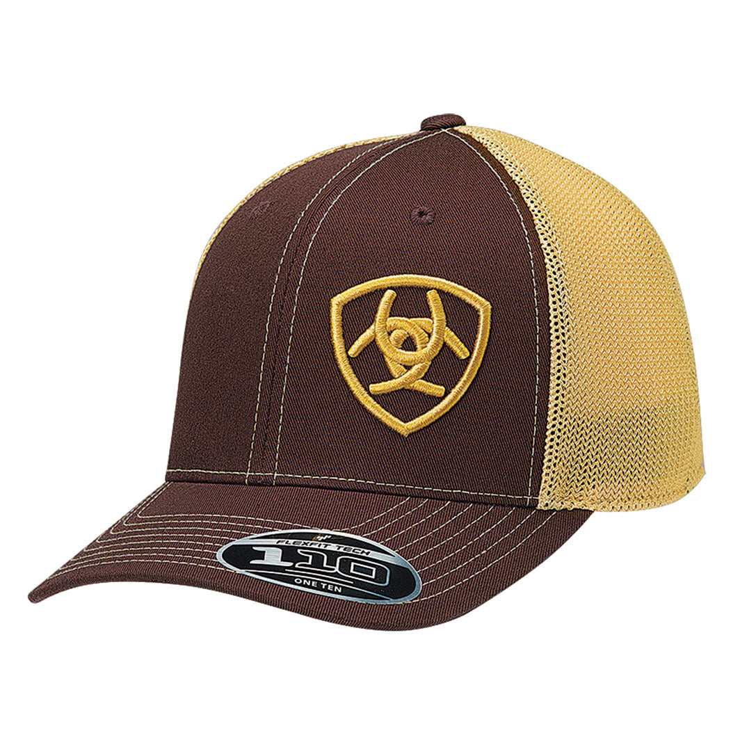 ARIAT BROWN FLEXFIT LOGO CAP – Corral Western Wear