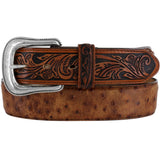 justin ostrich belt