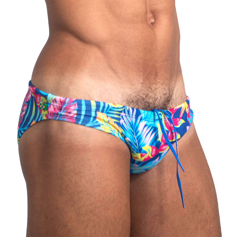 touw antiek Zus Leme Floral Print Men's Designer Swimwear - Men's Swimming Sunga - CA-RIO-CA  Sunga Co.