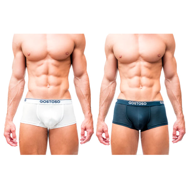 Gostoso Underwear - Solid Boxer Brief White Underwear - CA-RIO-CA