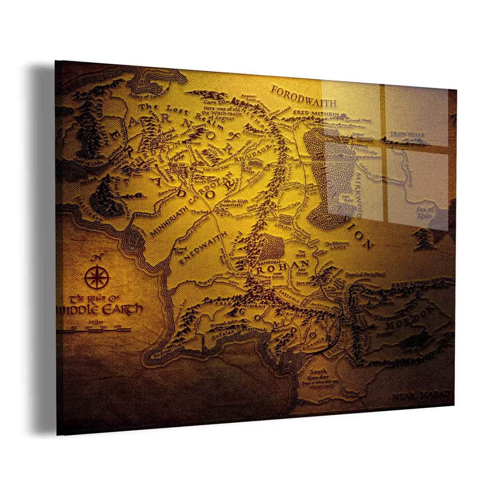Map of Middle Earth Wall Art