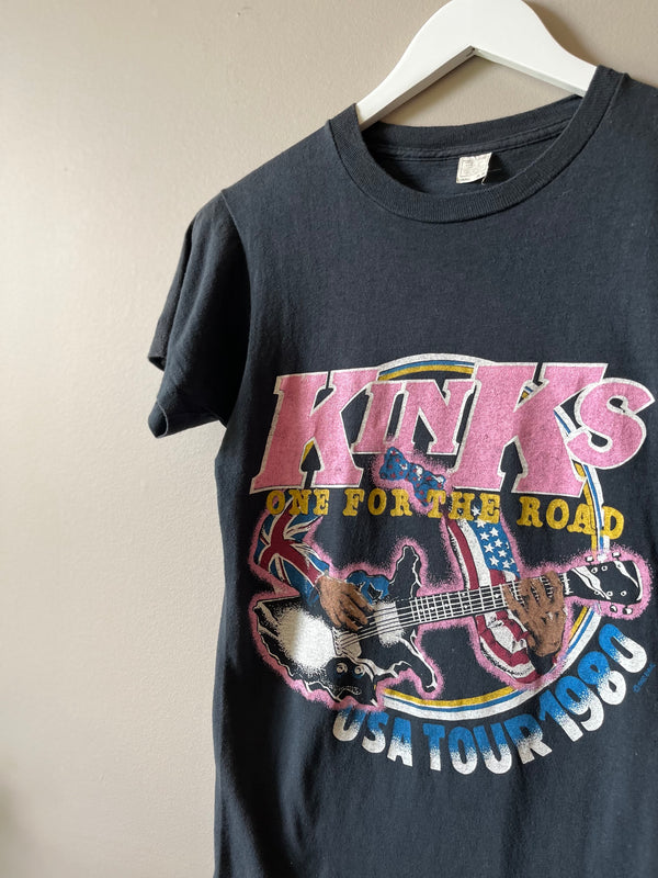 ウィンターセール 80s The Kinks Low Budget Tour バンドT バンT