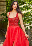 Morilee Prom Style 47048 IN STOCK SCARLET SIZE 8 READY TO SHIP