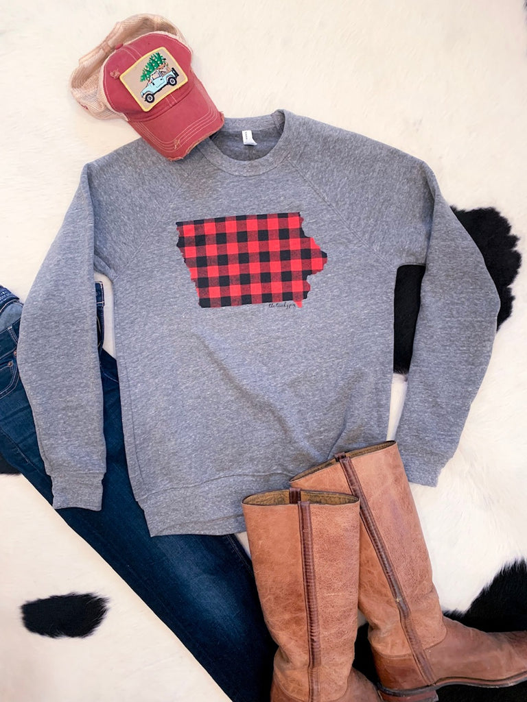 buffalo check sweatshirt