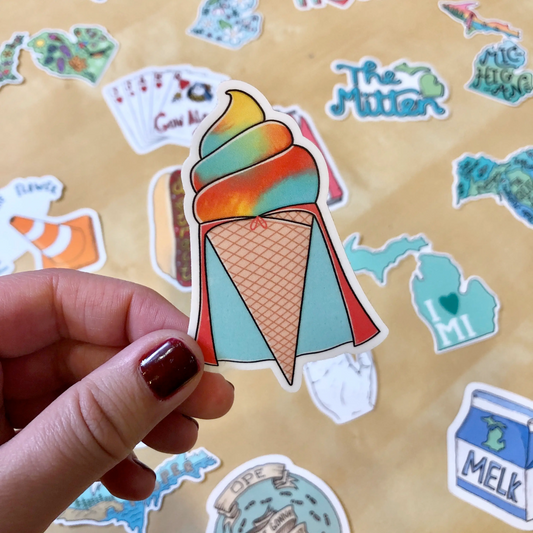 90s Kid Sticker – Made In The Mitten