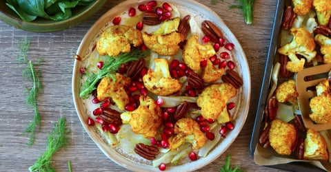 baked turmeric cauliflower