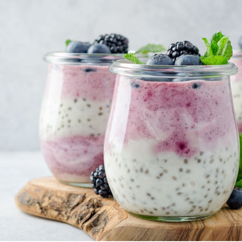 Chia Seed Pudding whole food plant based dessert snacks