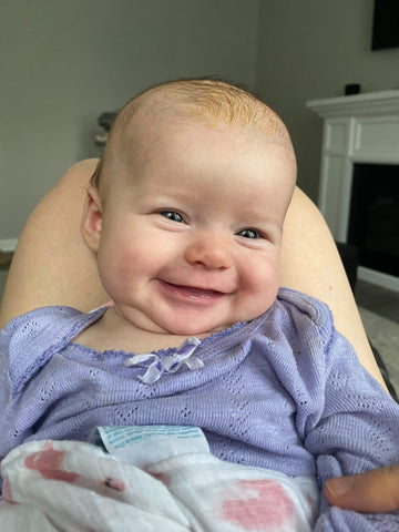 baby daughter's smile