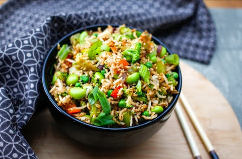 oil free fried rice