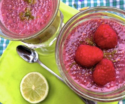 Raspberry Lime Chia Jello