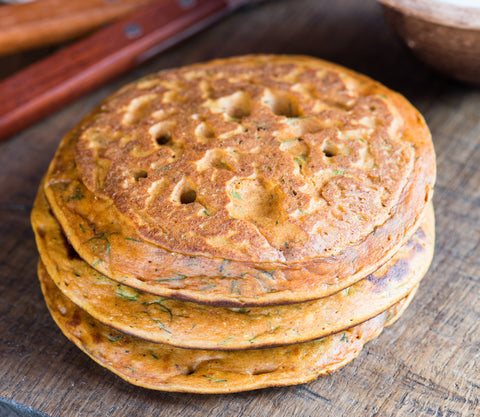 plant based breakfast savory pancakes