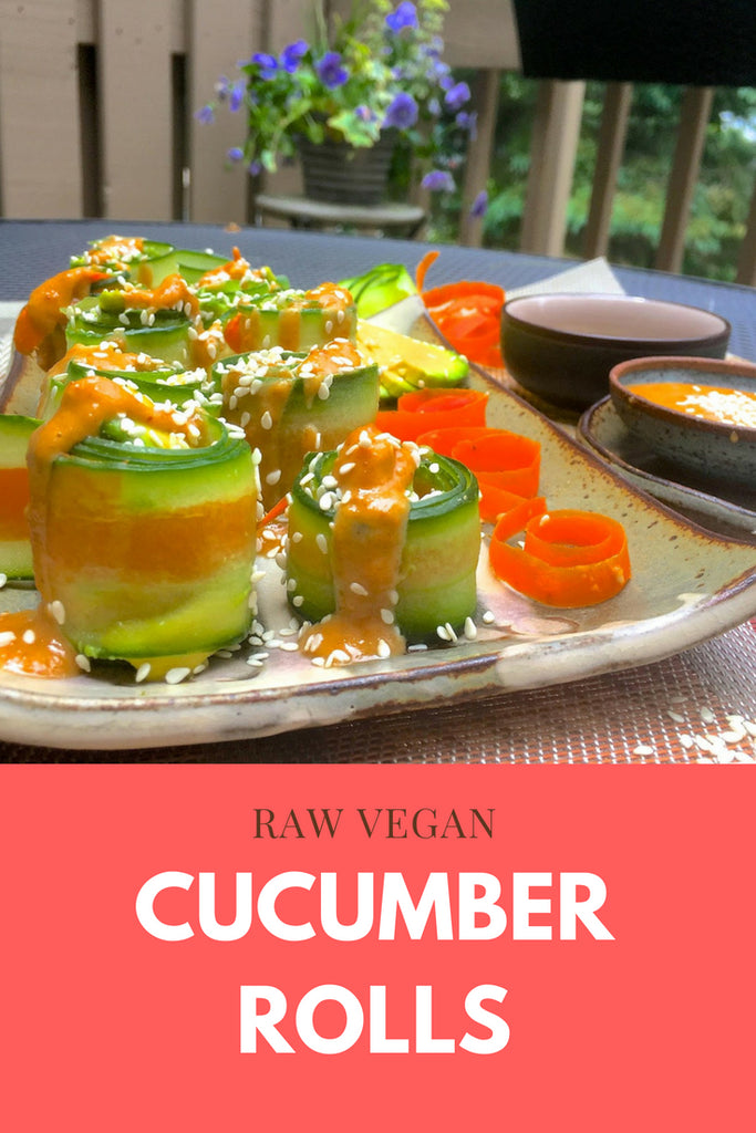 Raw Vegan Cucumber Rolls Pinterest