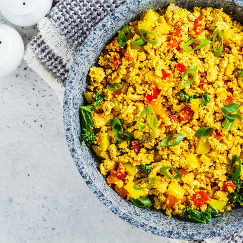 tofu scramble whole food plant based breakfast