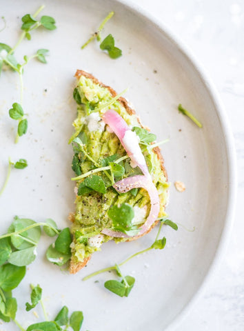 smashed avocado white bean toast