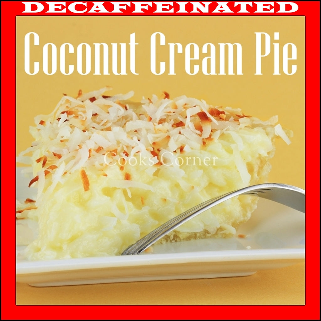 DECAF. Coconut Cream Pie Flavored Coffee - Cooks Corner Roasters