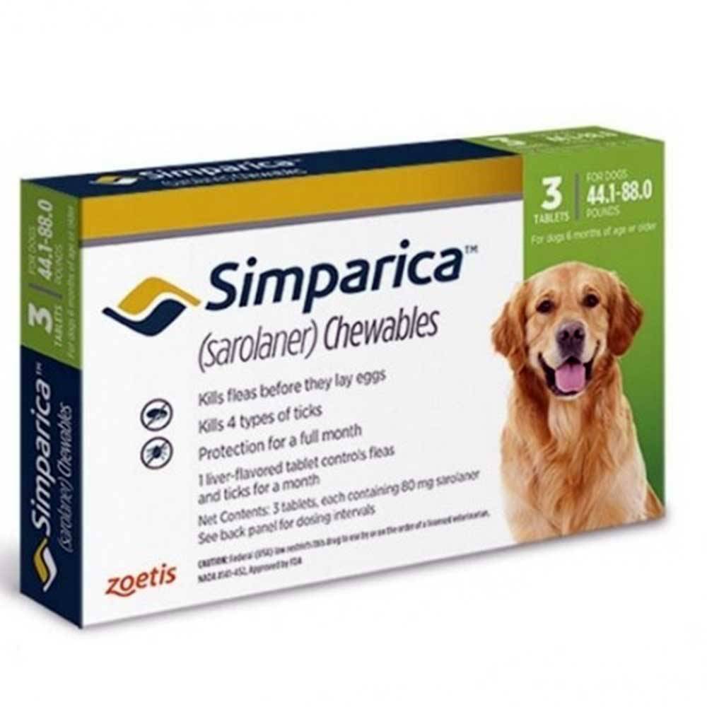 Simparica Chewables Flea & Tick Oral Treatment For Dogs Weighing 2040