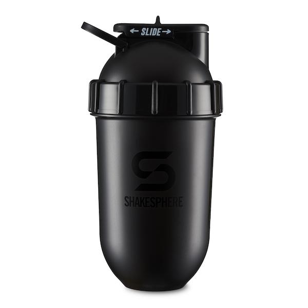 Download 700mls Shaker Bottle Glossy Black with Black Logo - Free UK Delivery - ShakeSphere