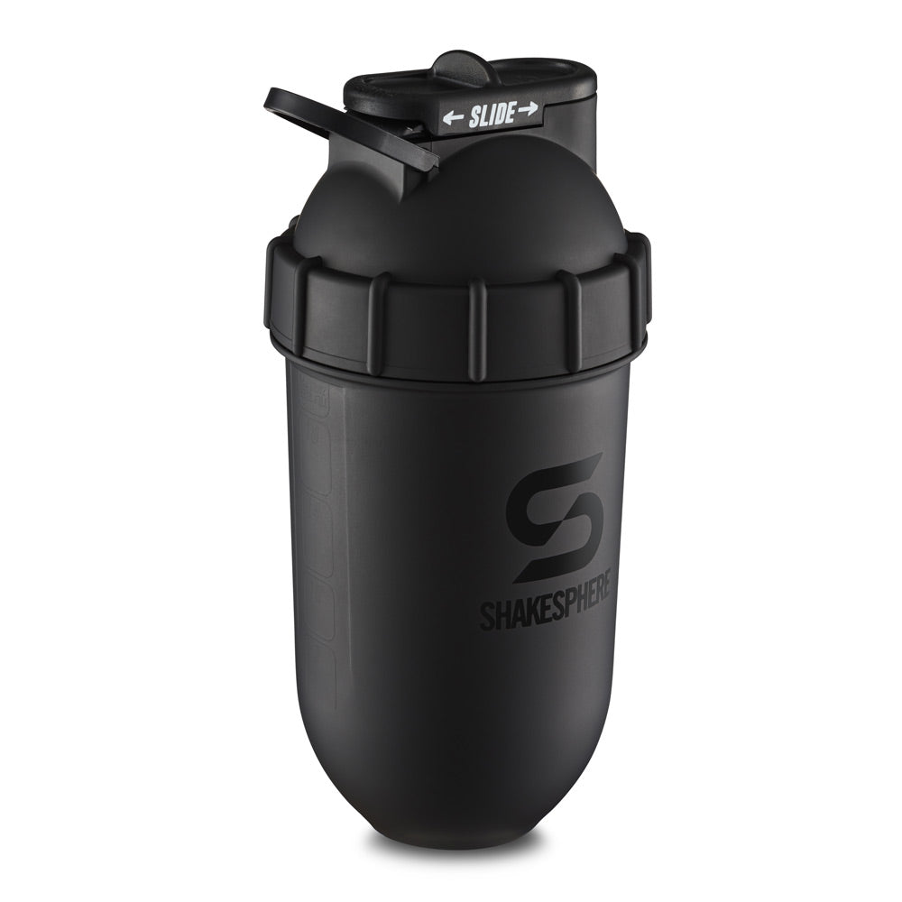 Download 700mls Shaker Bottle Matte Black with Black Logo - Free UK Delivery - ShakeSphere