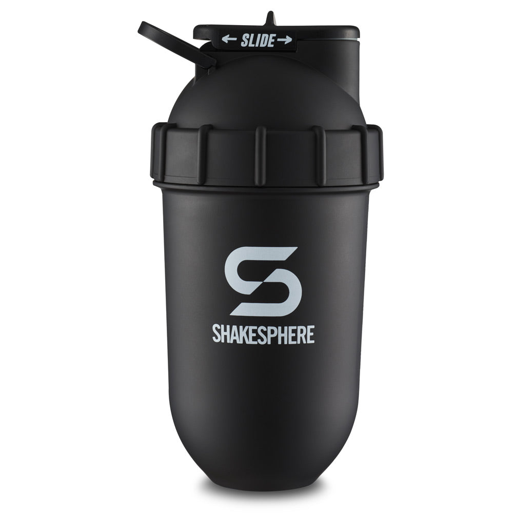 Download 700mls Shaker Bottle Matte Black with White Logo - Free UK Delivery - ShakeSphere