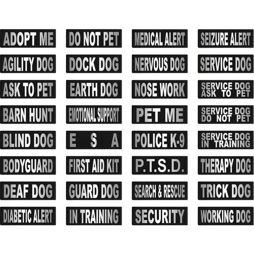 30pcs Service Dog Patch Removable Do Not Pet Patch With Hook And Loop  Fasteners Tactical Embroidery In Training Dog Patch For Harness Vest  Clothes Col