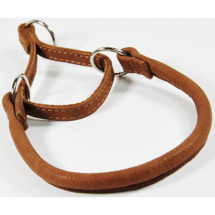 Soft Leather Round Martingale Collar — Dogline